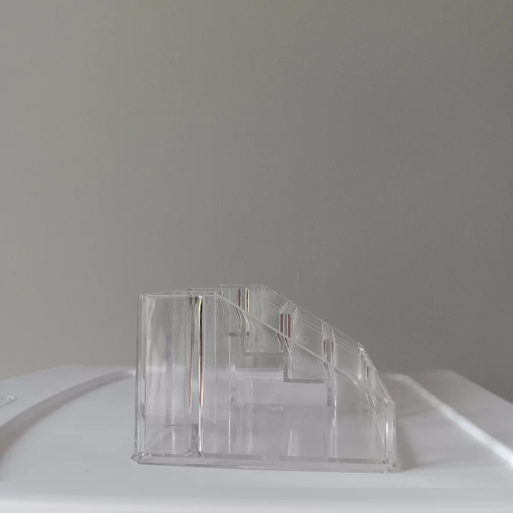 Clear Acrylic Organizer Tray Clear Plastic Countertop 3 Inch Height Makeup